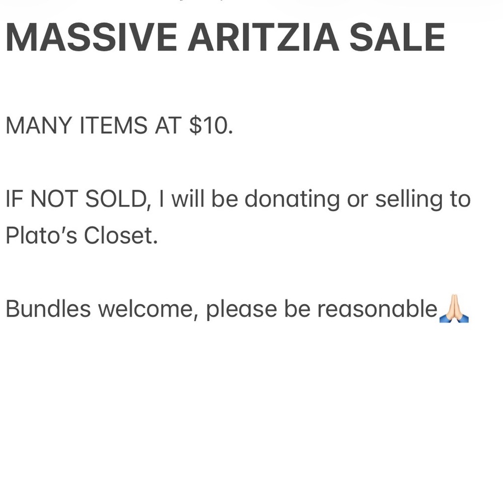 ARITZIA closet clear out